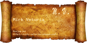 Mirk Veturia névjegykártya